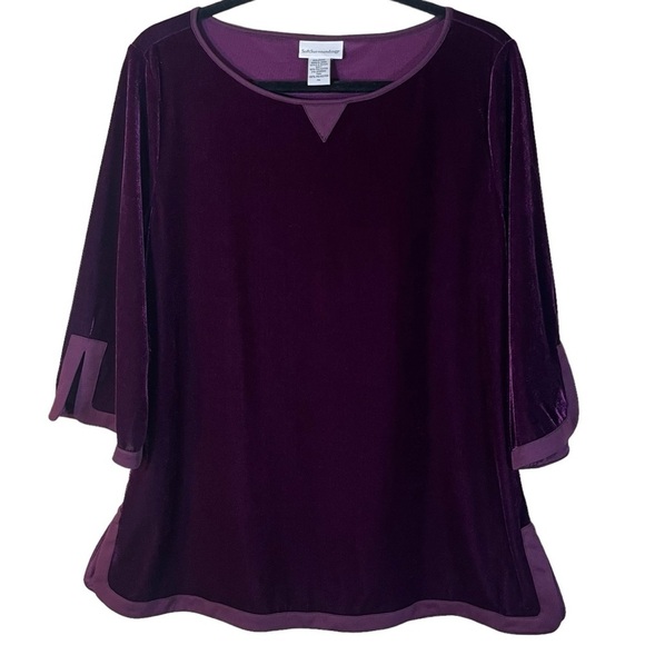 Soft Surroundings Velvet 3/4 sleeve Weekender Tunic Size MP - Picture 4 of 13
